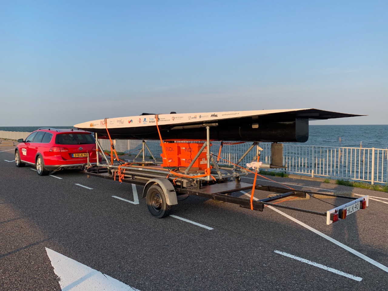 De boot op de trailer, terug naar Drachten
